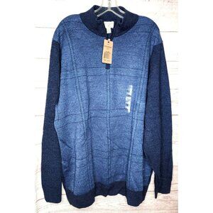 Dockers 1/4 Zip Blue 2XLT Long Sleeve Knit Sweater – Nightwatch Blue